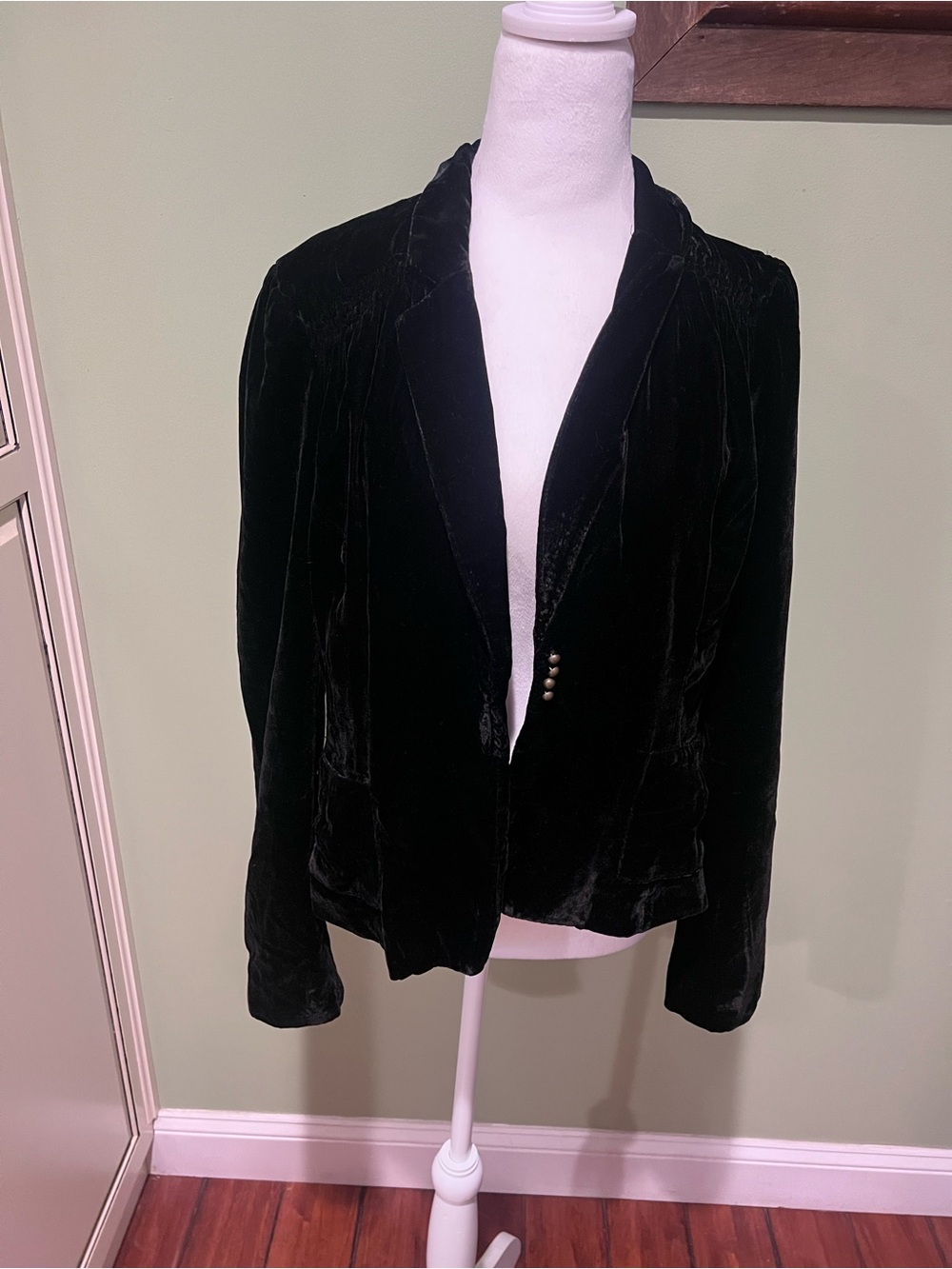 Cato Black Velvet Blazer Jacket